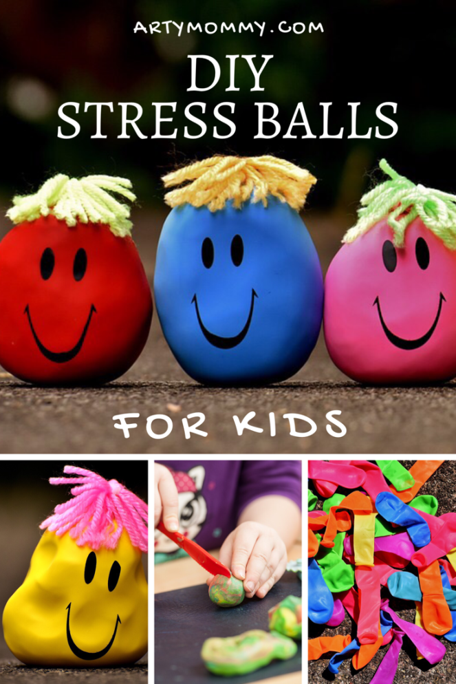 DIY stress balls DIY stress balls for kids with play dough and balloons learn emotions artymommy.com