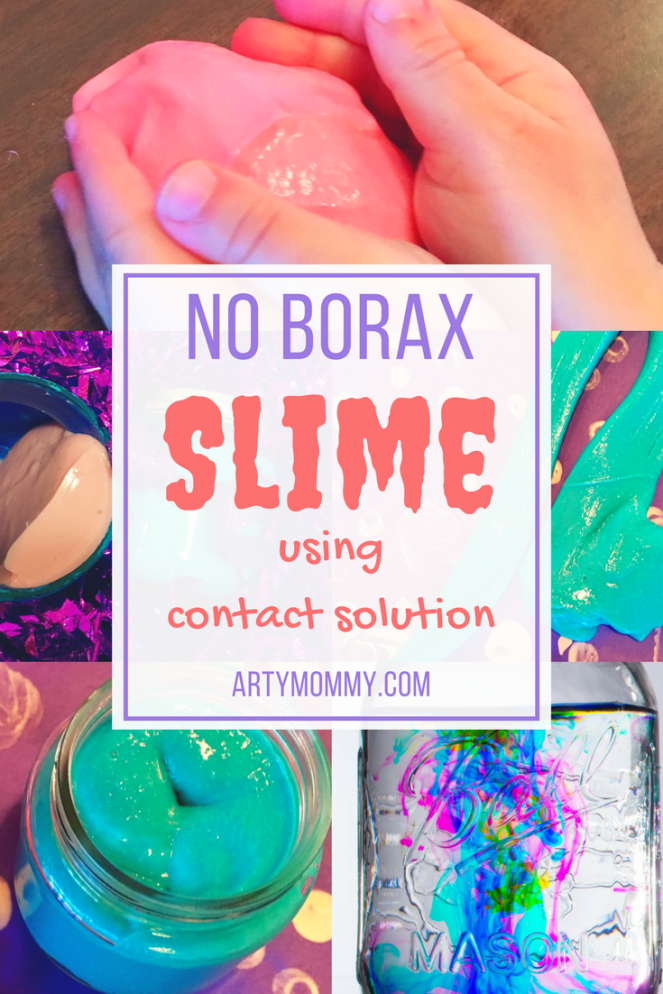 No borax slime using contact solution
