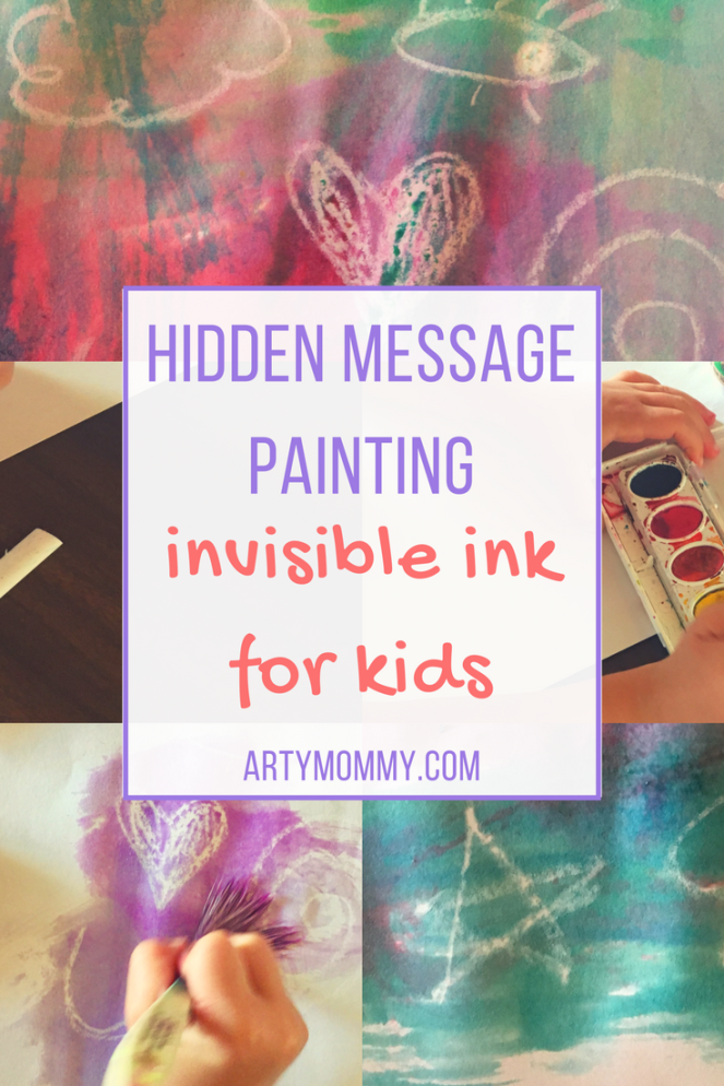 Hidden message painting invisible ink for kids artymommy.com