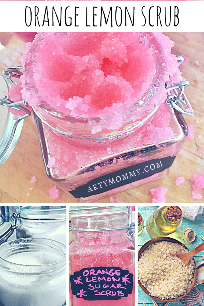 Orange lemon sugar scrub artymommy.com