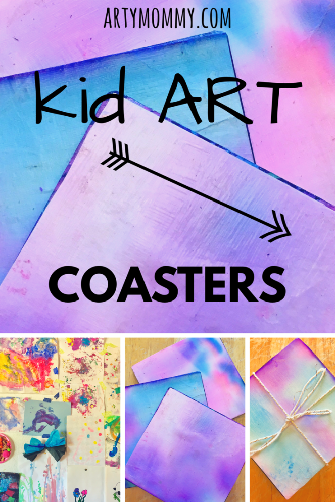 Turn Kid Art into DIY coasters 