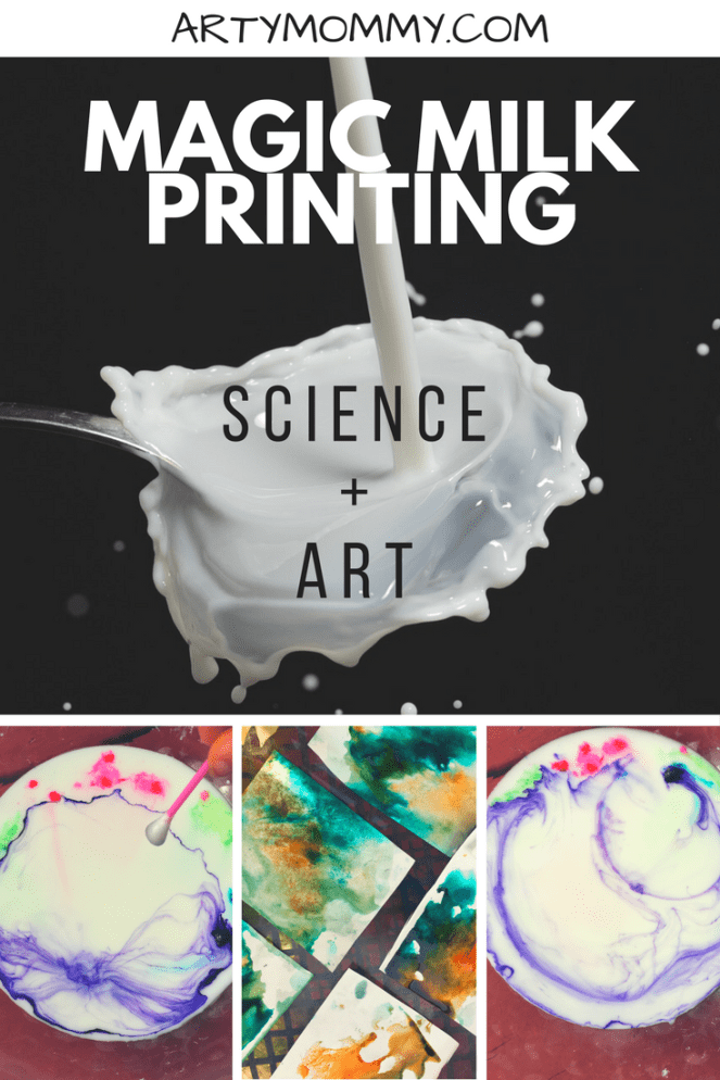 Magic Milk Printmaking and Art science and art 