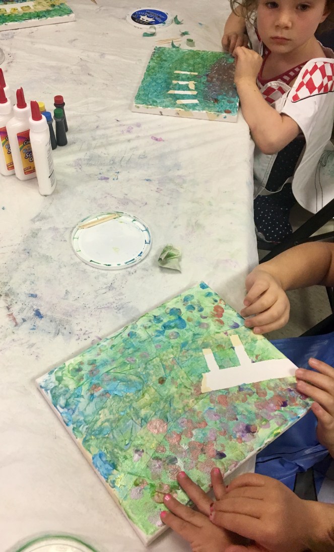 Monet Impressionism project Fine Art Class for preschool and kindergarten 