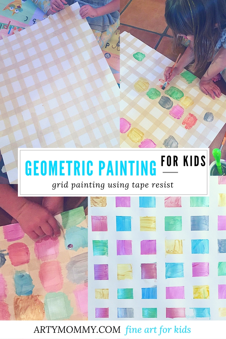Geometric Painting for Kids – ARTY MOMMY